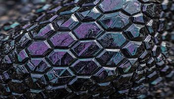 Intricate 2D obsidian scales style reference