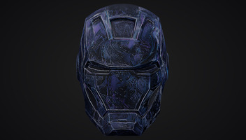 Final synthesized 3D dragon with obsidian scale materials