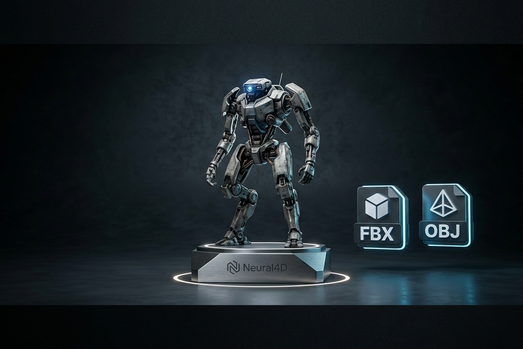 Final high-fidelity 3D mesh generated from text, ready for export