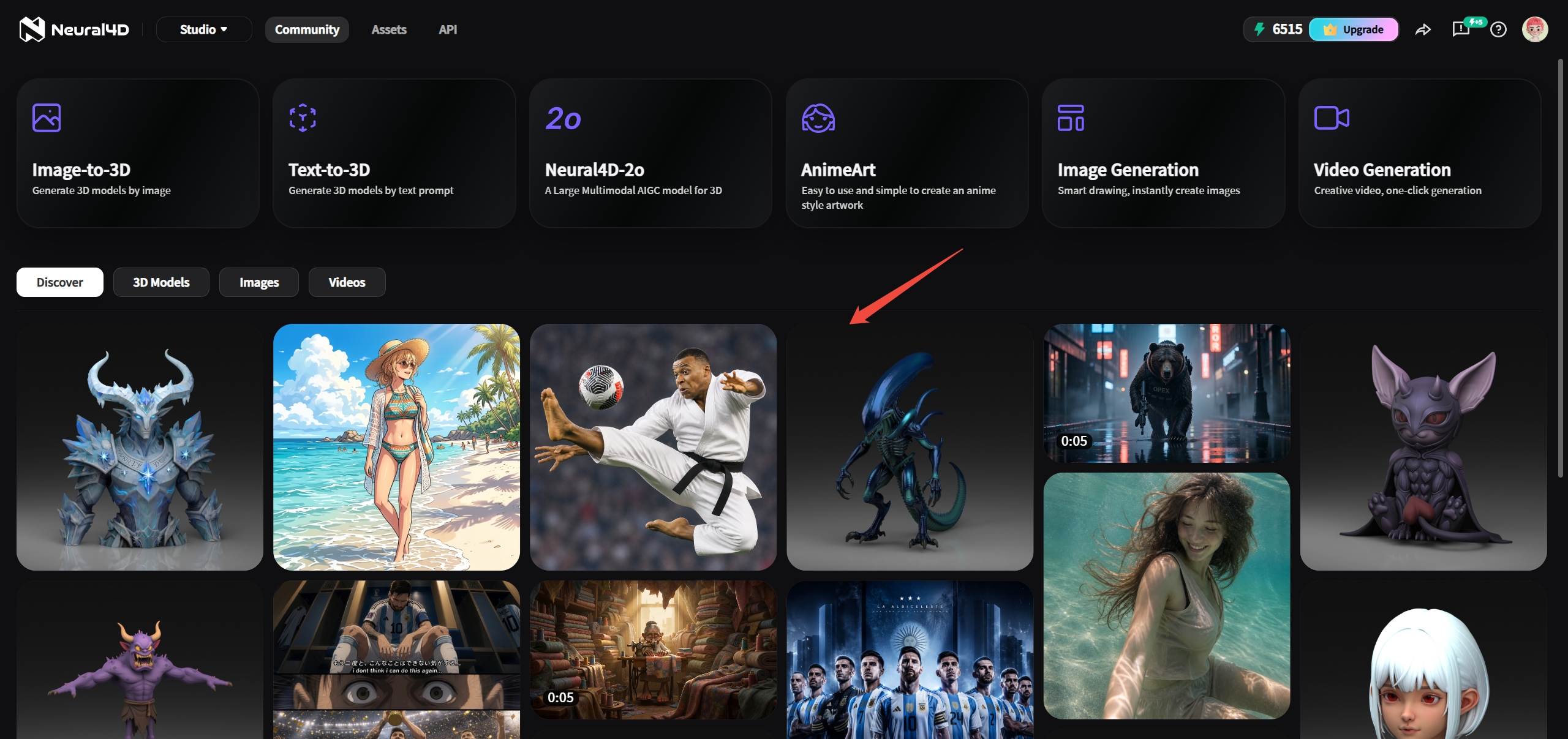 Search CC BY 3D Models on Neural4D Community