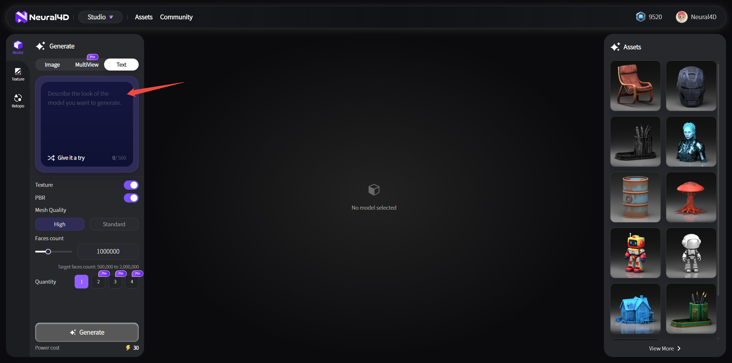 Step 2: Crafting prompts for Text to 3D