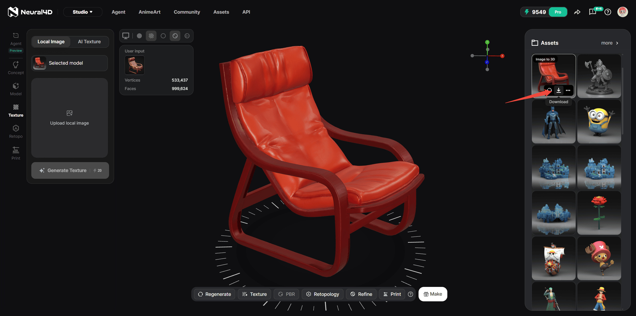 Exportar o modelo 3D texturizado