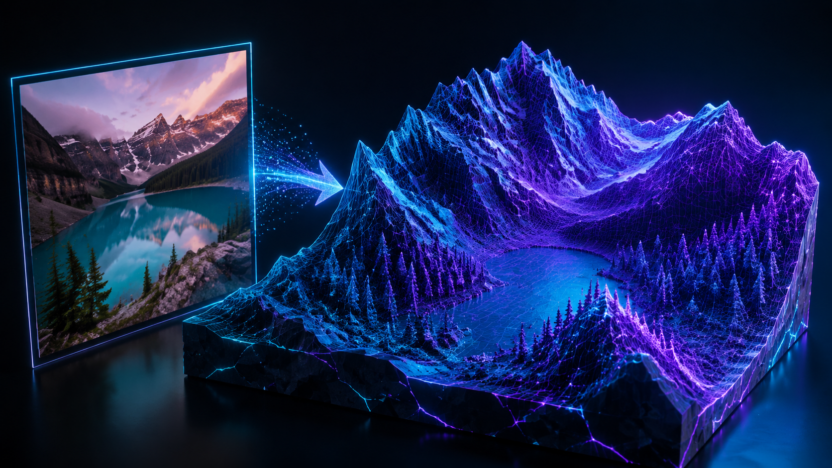 2D 照片神奇地转换为具有准确深度的精细 3D 浮雕网格