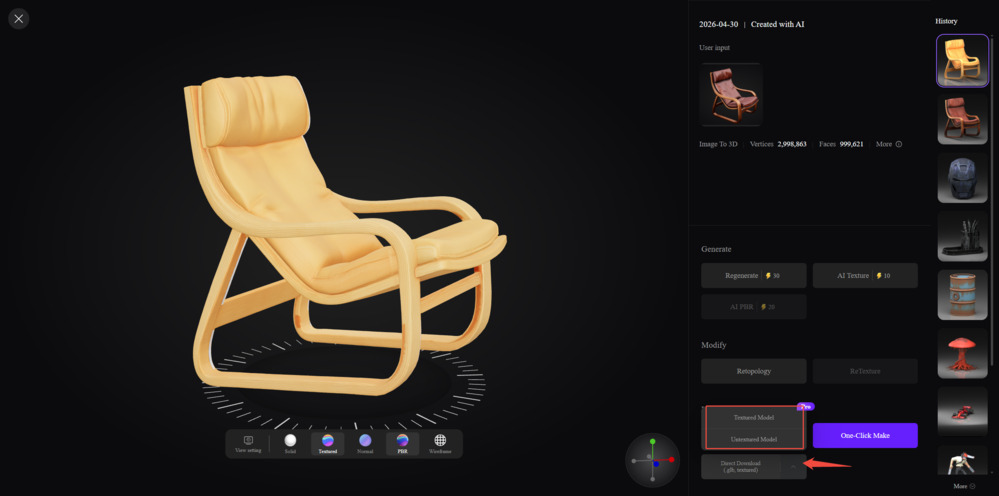 Selecting the correct 3D printing export format in Neural4D Studio